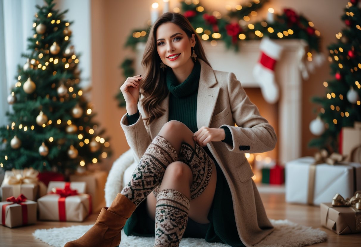 Saadan skaber du den perfekte juleoutfit med strompebukser til kvinder
